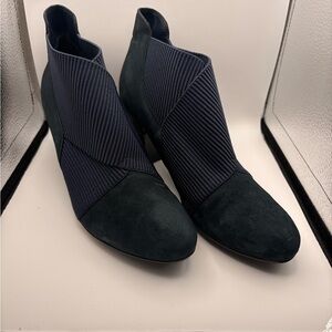 Vaneli Dark Blue Ankle Booties